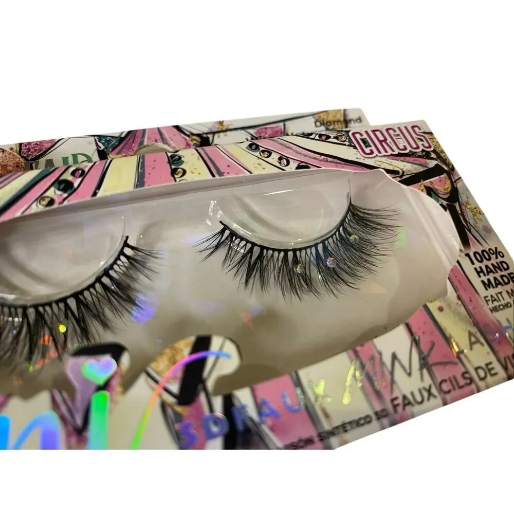Lot Of 3 Ioni 3D Faux Mink Lashes Wispy Natural Cat Eye Cotton Candy Circus Set
